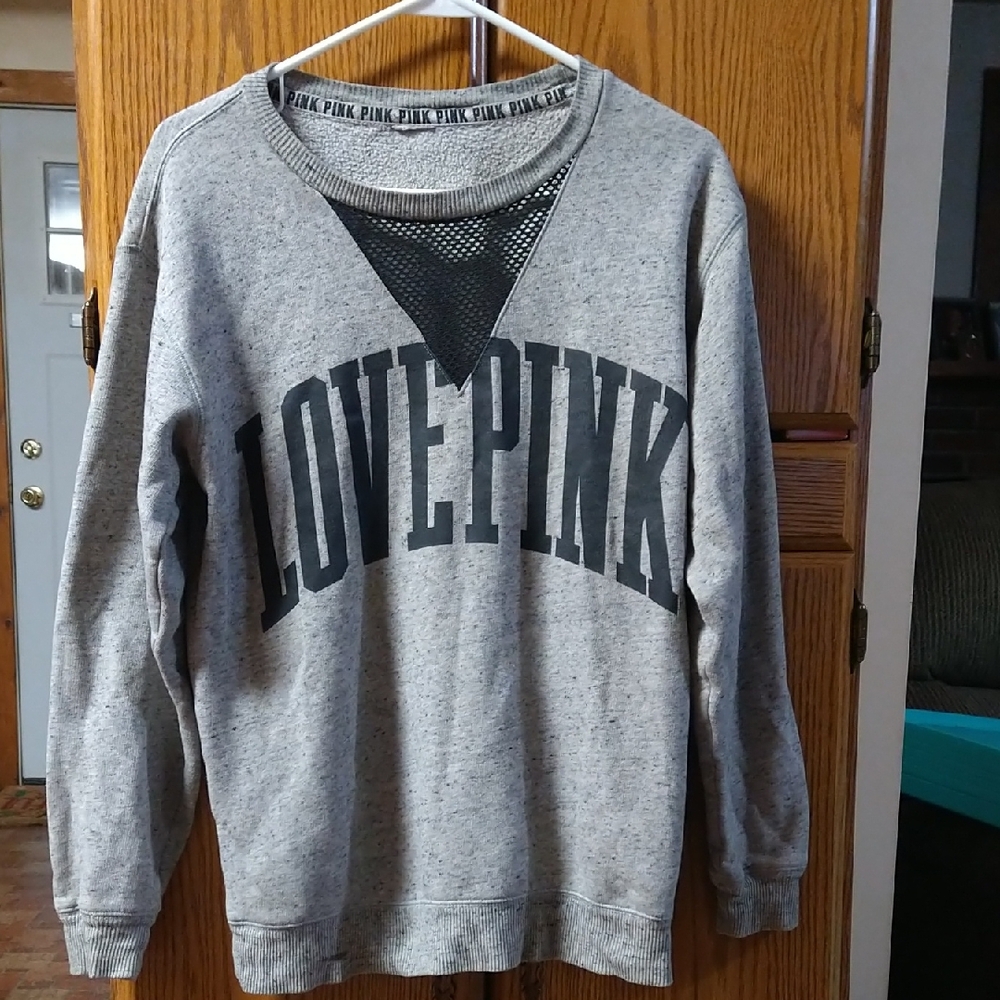 PINK Victoria's Secret Heather Gray Crewneck Sweater